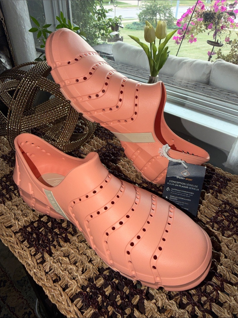 Sperry Coral Pink Slip-On Clog